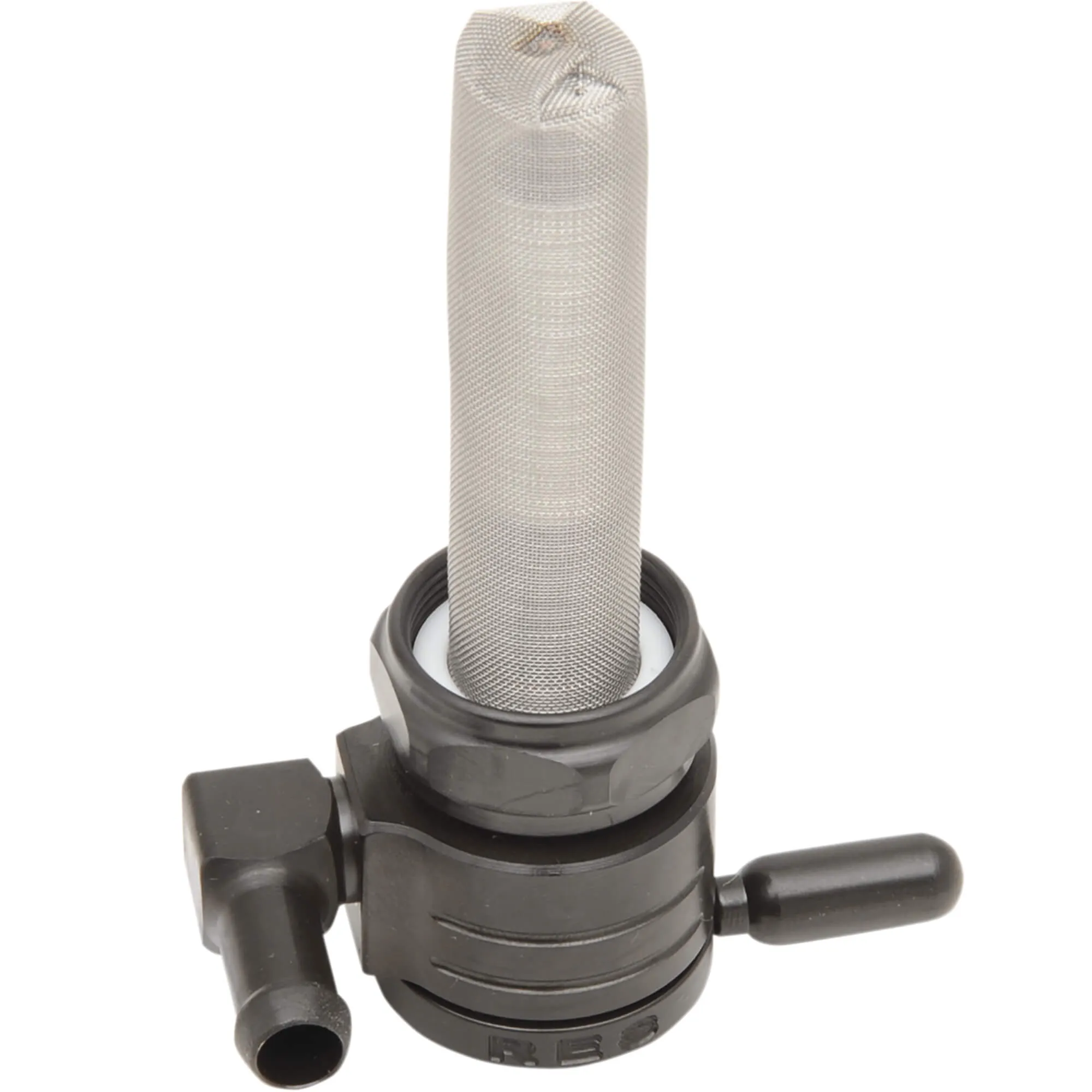 22MM Click-Slick Petcock - Round Body - Black - Forward