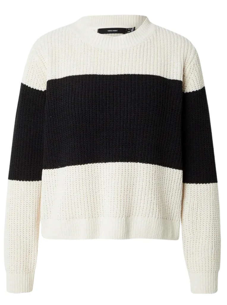 Agate Block O-Neck Pullover by Vero Moda