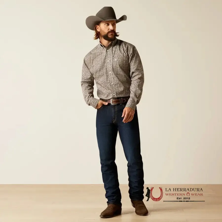 ARIAT CLASSIC WT GERARD BROWN LONG SLEEVE SHIRT-2376