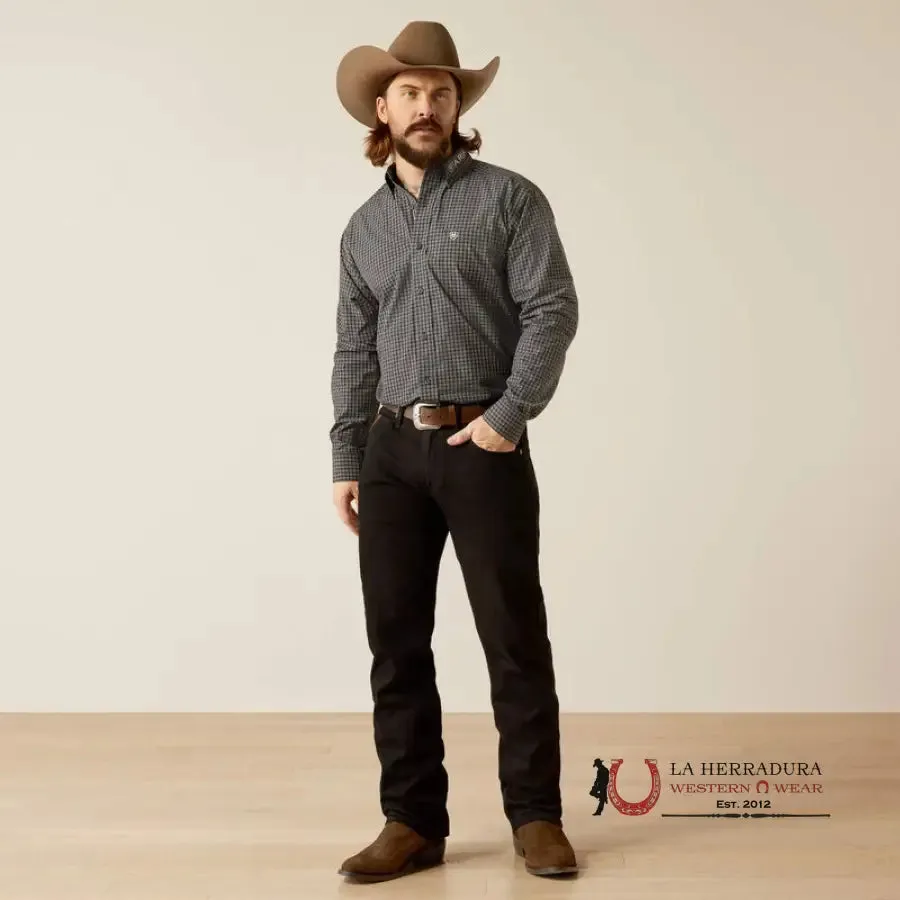 Ariat PRO Team Otto Long Sleeve Shirt Black/Khaki Classic Fit - 4058