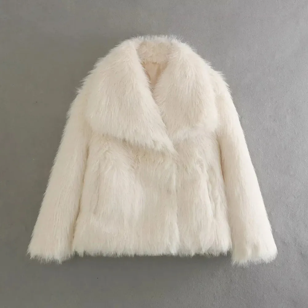 Athena Faux Fur Single Breasted Jacket