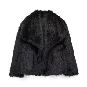 Athena Faux Fur Single Breasted Jacket