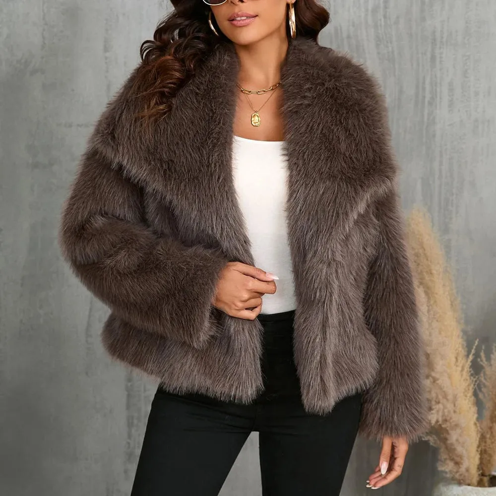 Athena Faux Fur Single Breasted Jacket