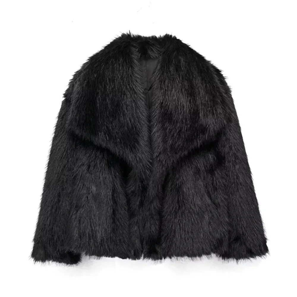 Athena Faux Fur Single Breasted Jacket