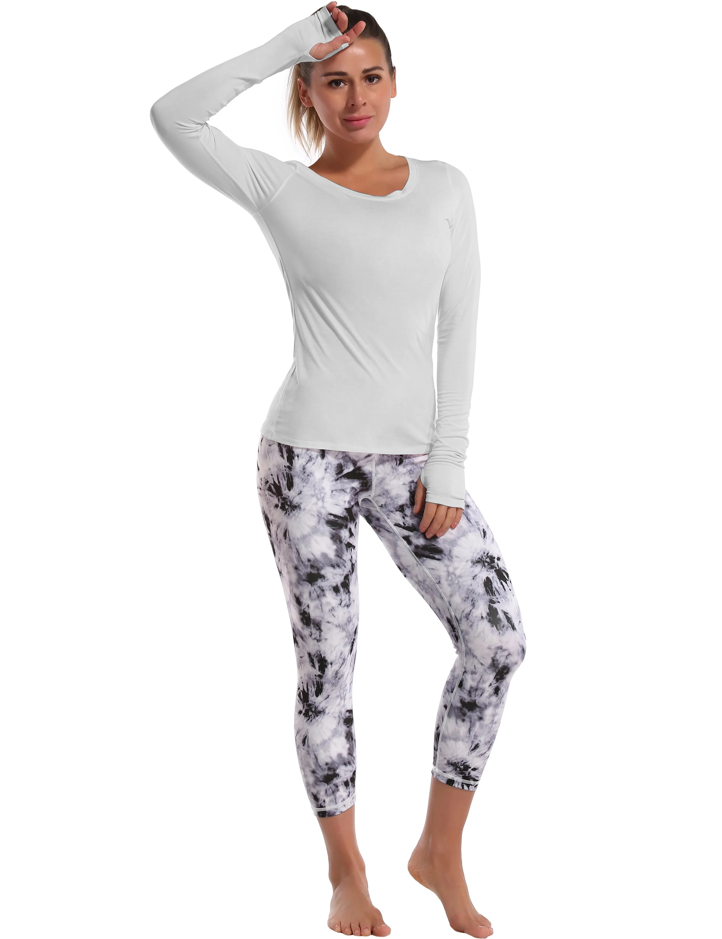 Athlete Long Sleeve Tops lightgray ins_Running