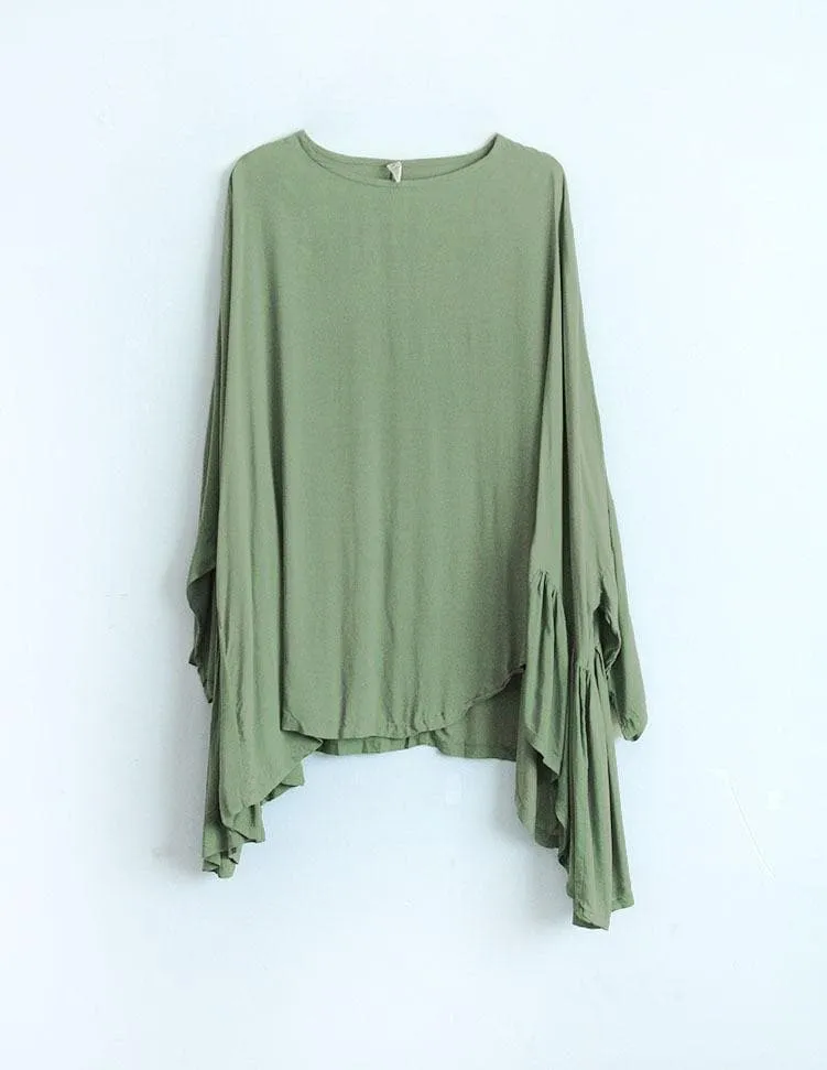 Batwing Sleeves Oversized Top | Lotus