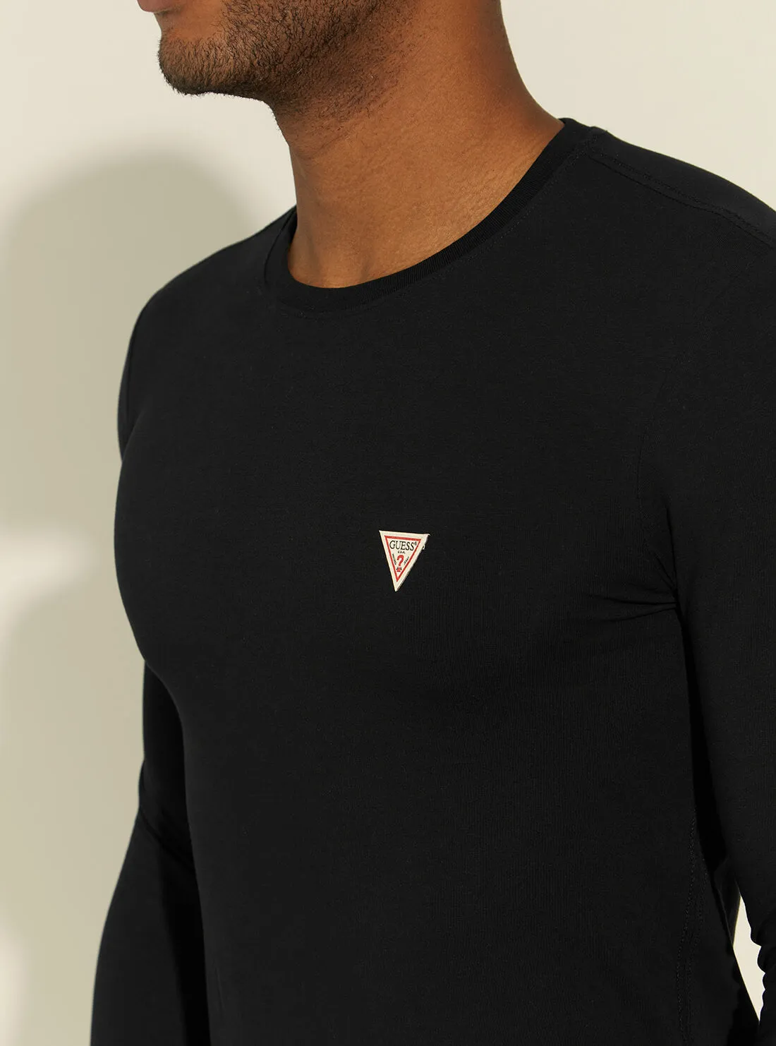 Black Super Slim Long Sleeve T-Shirt
