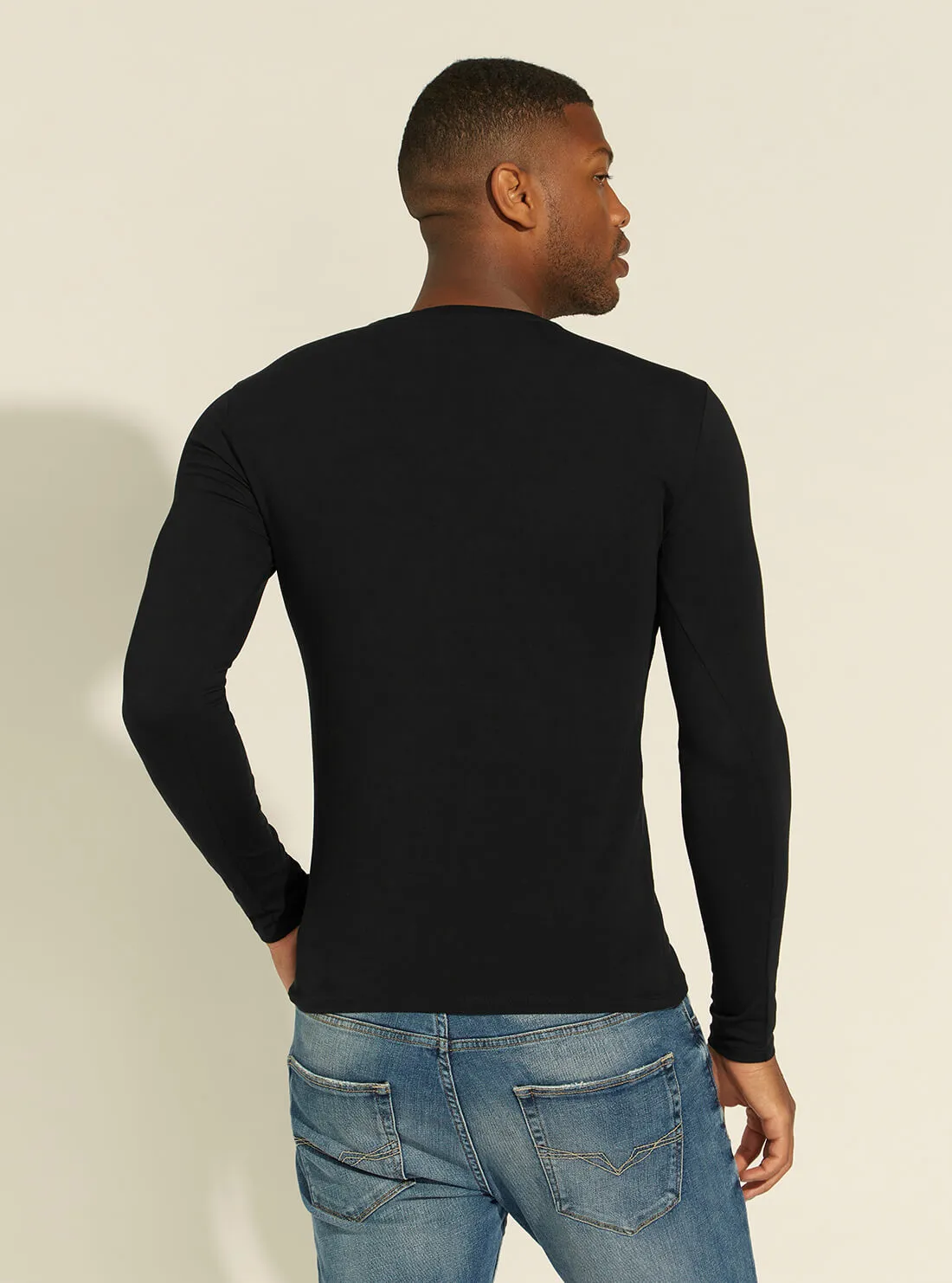 Black Super Slim Long Sleeve T-Shirt