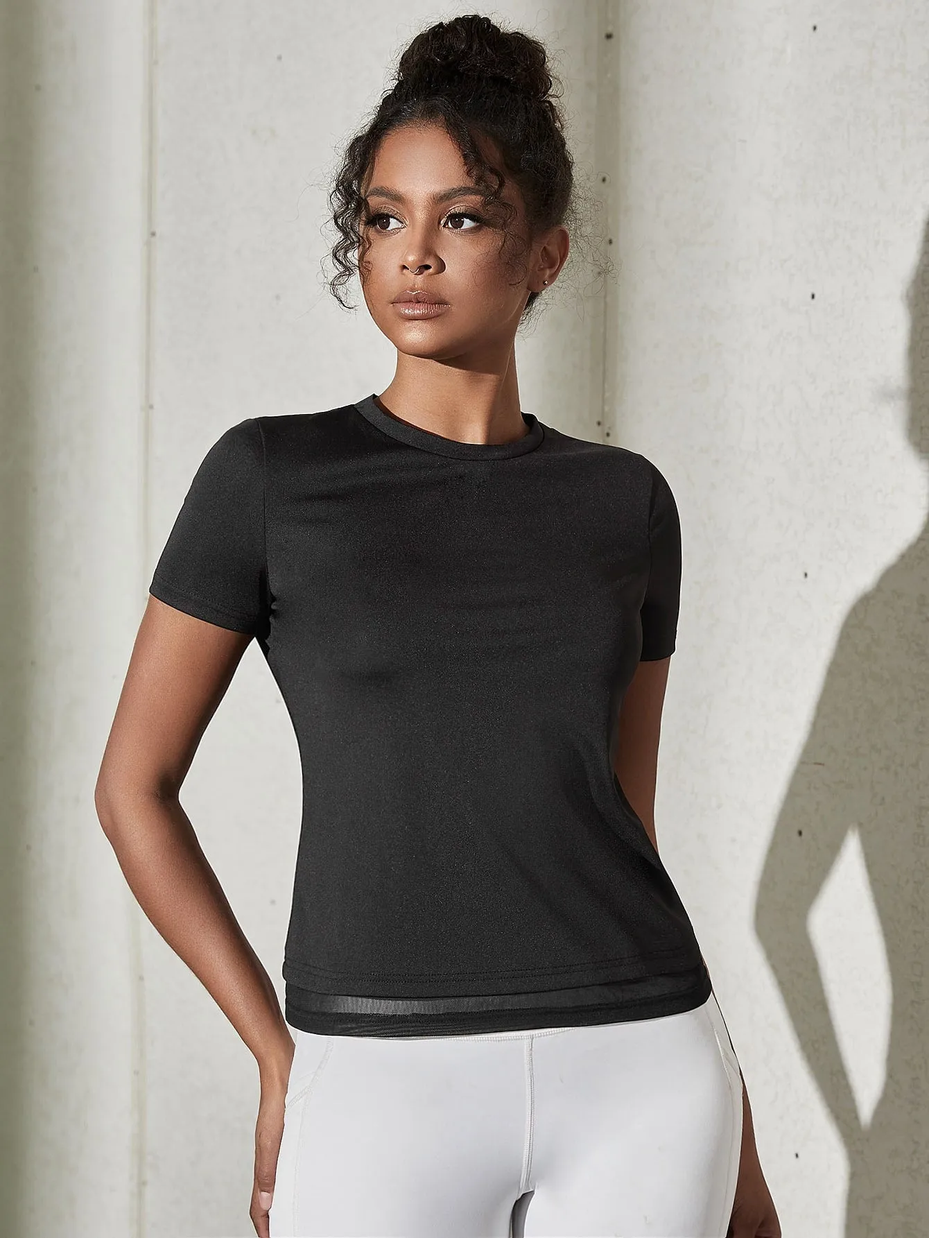 Breathable Softness Mesh Insert Active Tee ss22 FD