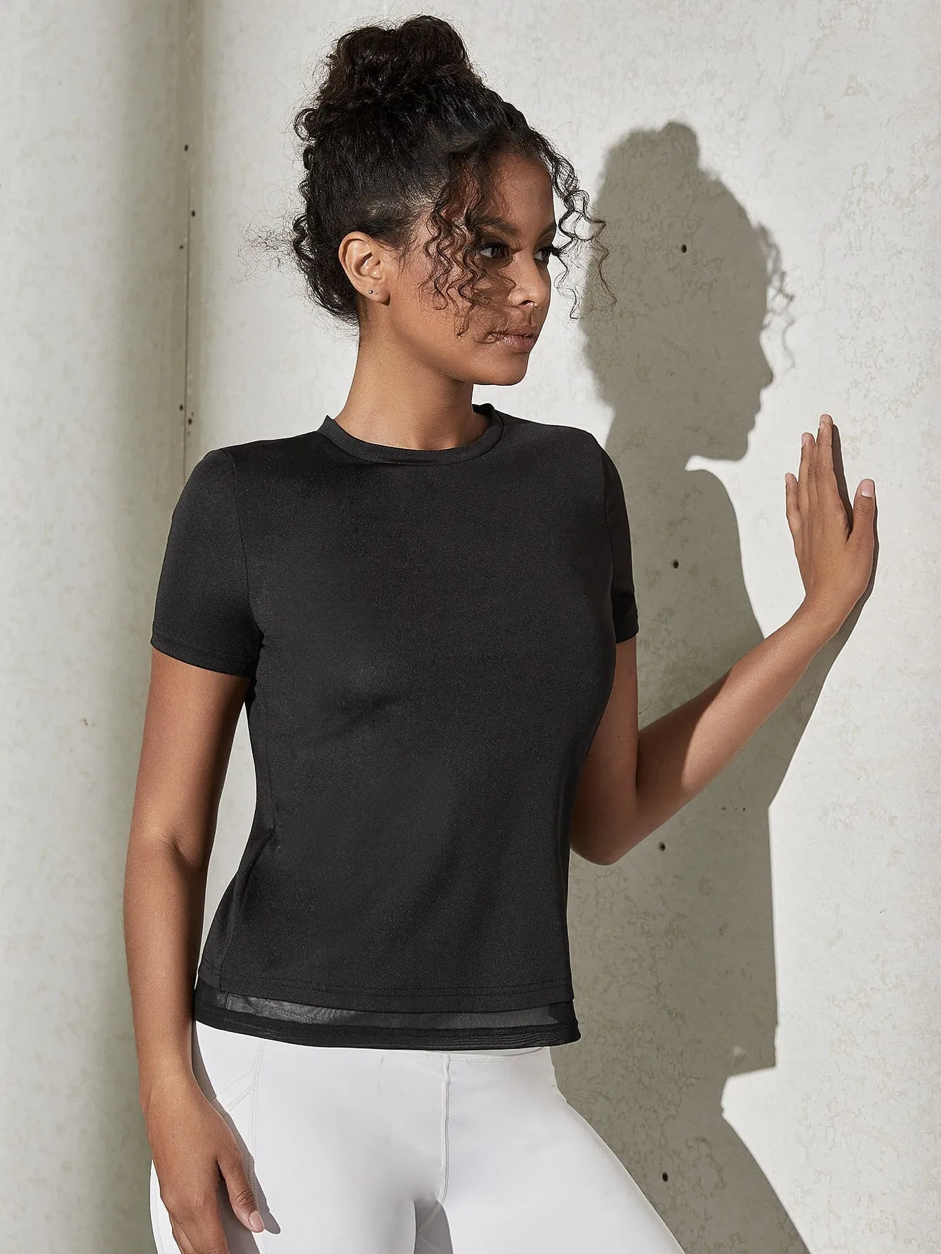 Breathable Softness Mesh Insert Active Tee ss22 FD