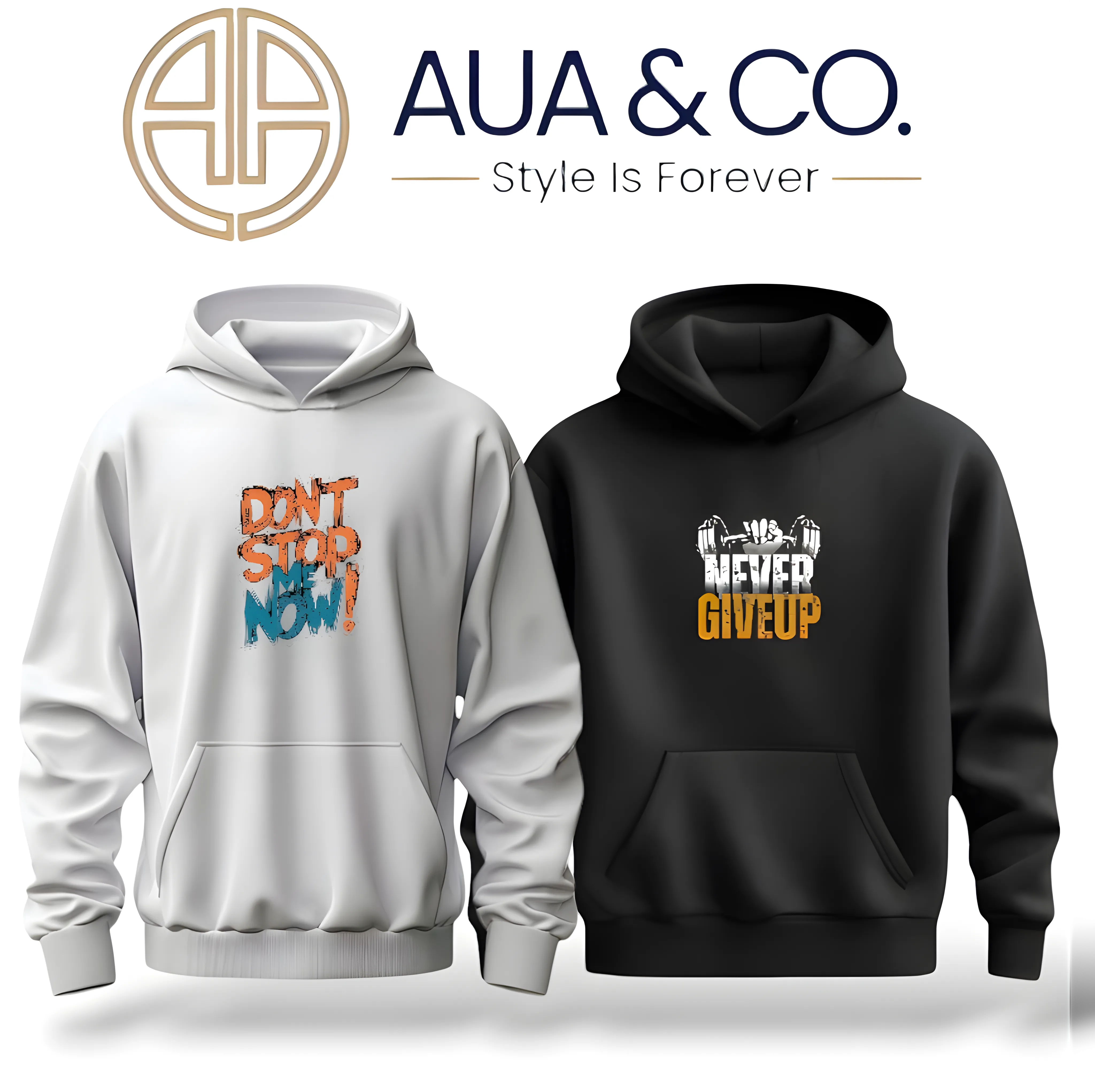 Bundle of 2 Men's Winter Fleece Hoodies – Stylish Prints