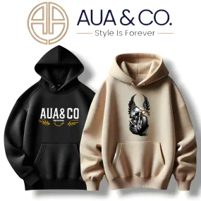 Bundle of 2 Men's Winter Hoodies | AUA&amp;CO | Stylish Fleece Fabric for Warmth and Comfort ❄️🧥