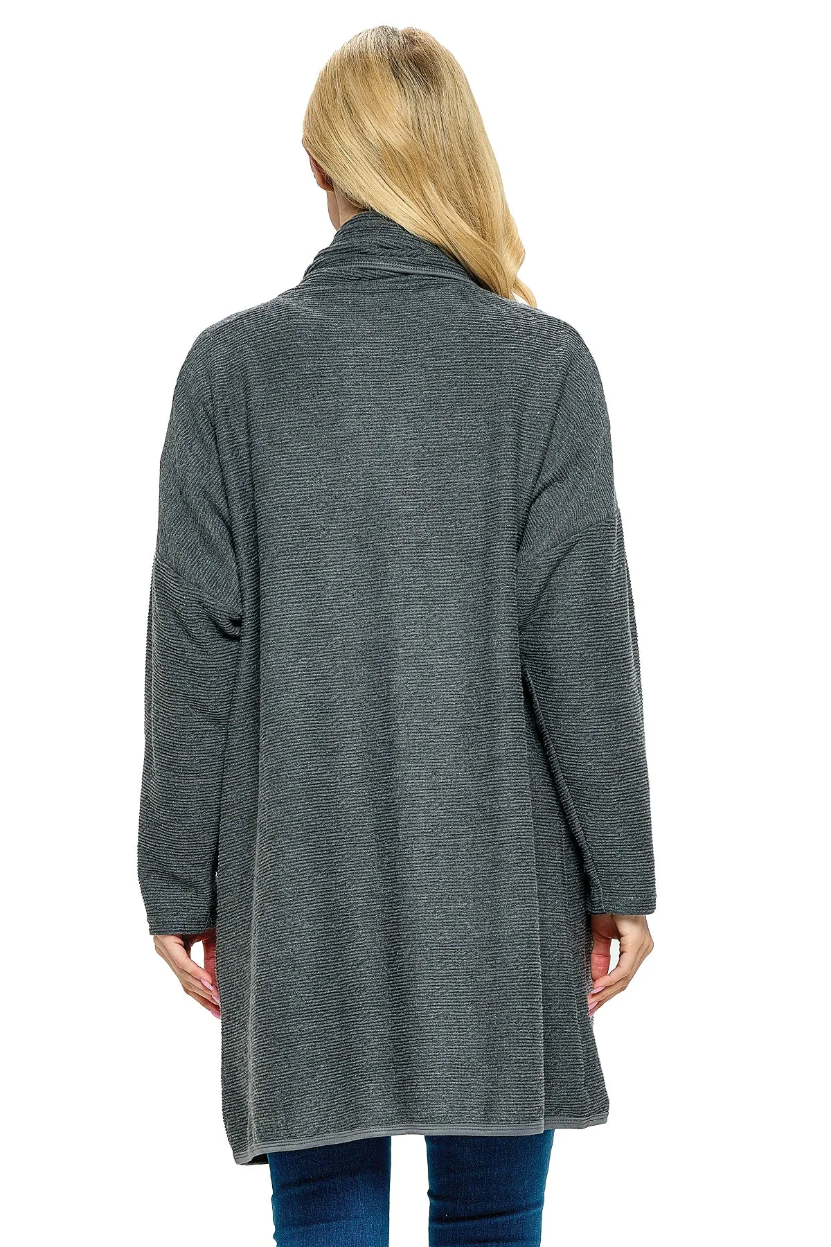Cardigan Textured Oversized With Pockets