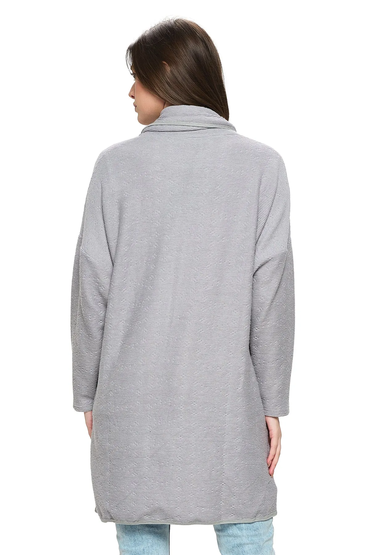 Cardigan Textured Oversized With Pockets