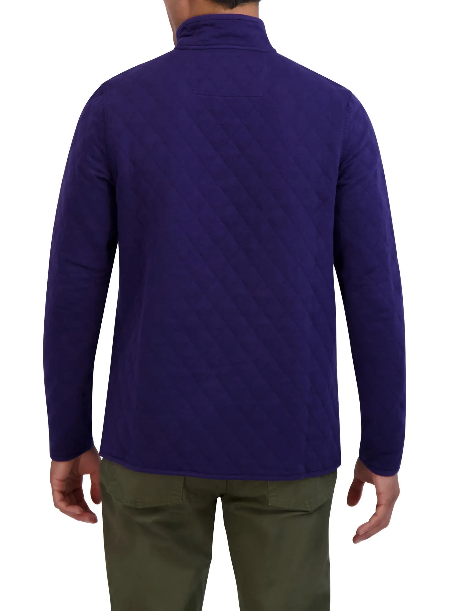 Chaps Men's Quilted Jersey Mock Neck Knit - Sizes XS up to 4XB