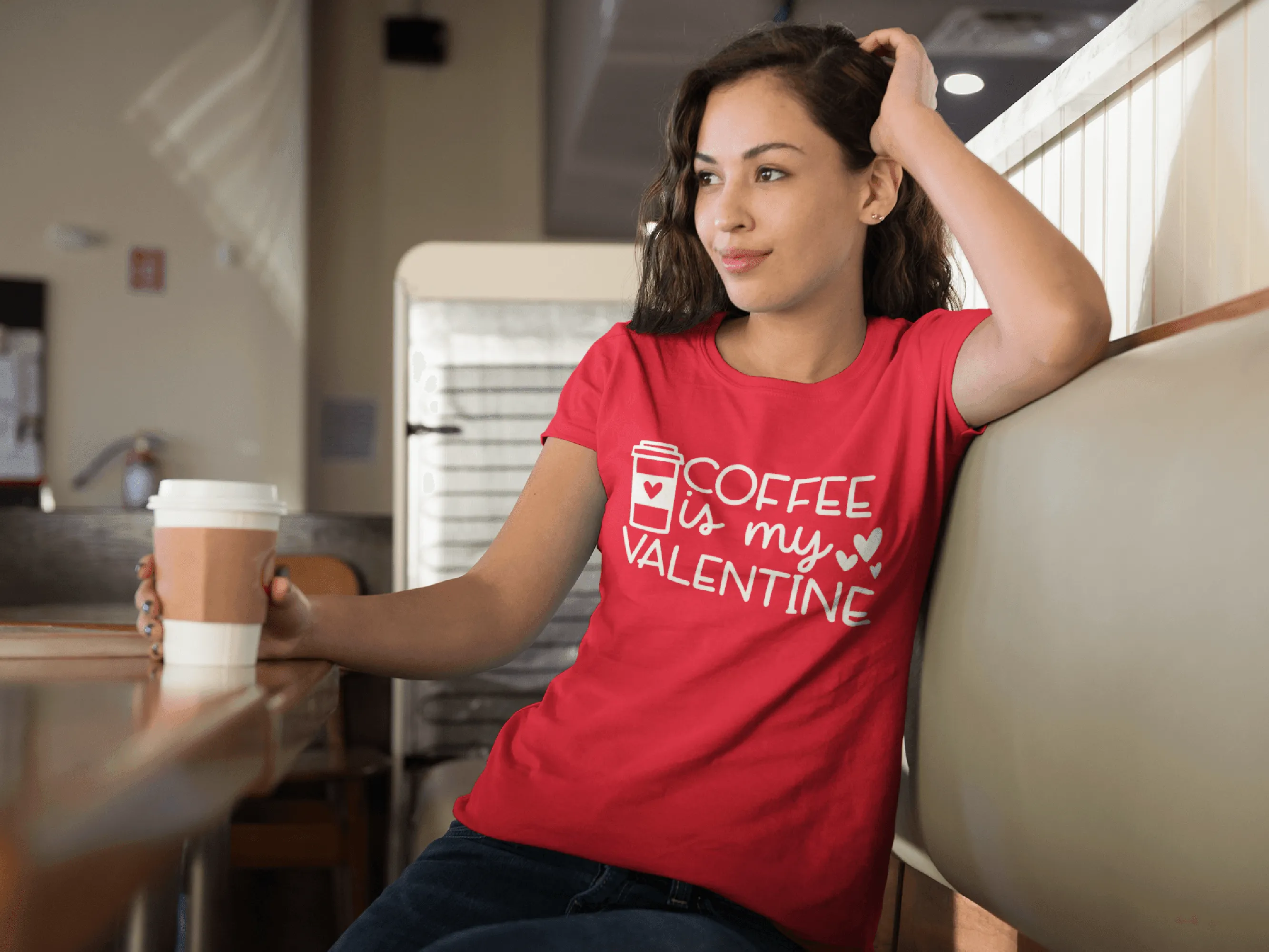COFFEE IS MY VALENTINE BOLD T-shirt