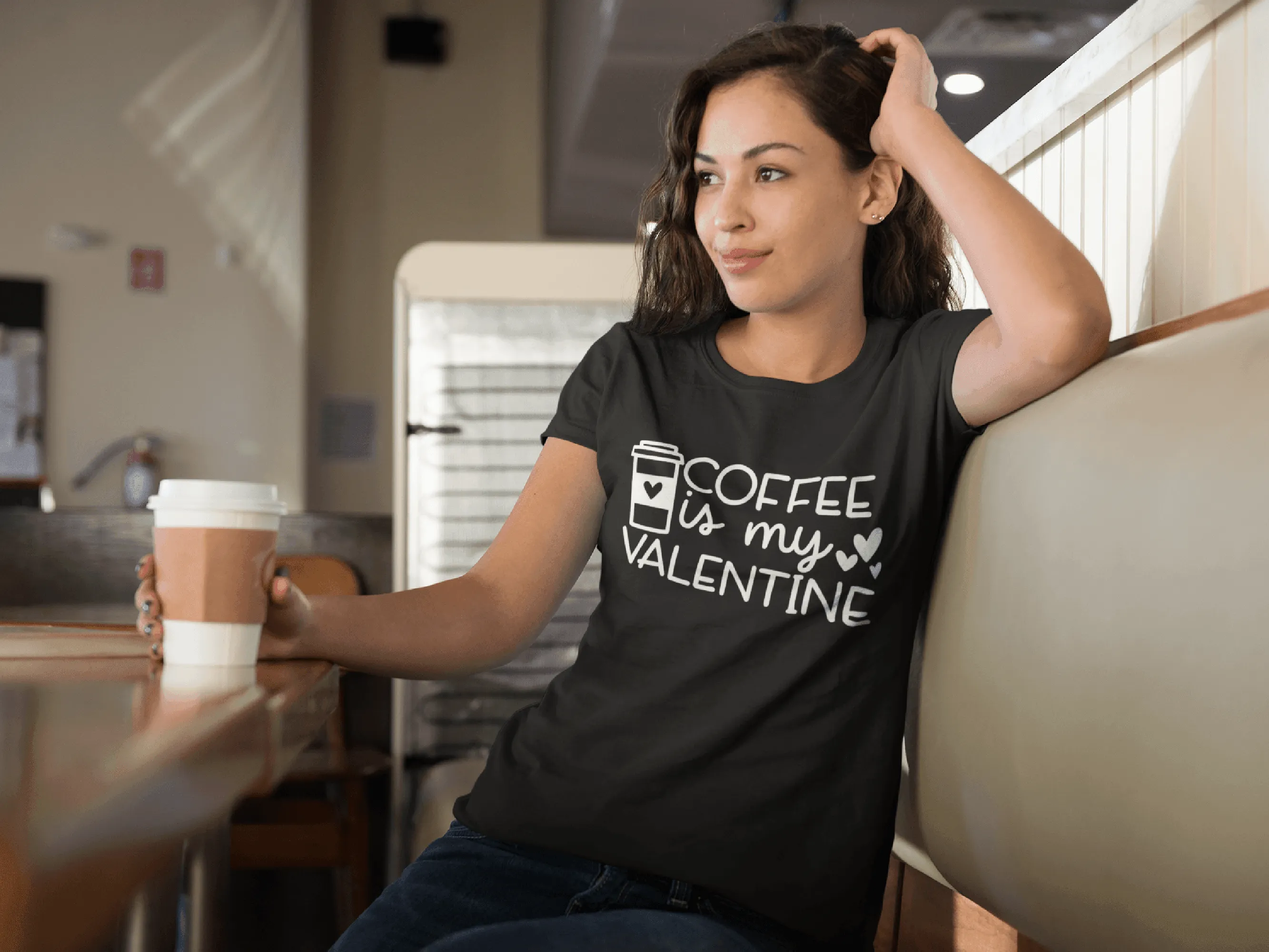 COFFEE IS MY VALENTINE BOLD T-shirt