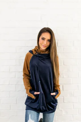 Daydreamer Velour Colorblock Hoodie - ALL SALES FINAL
