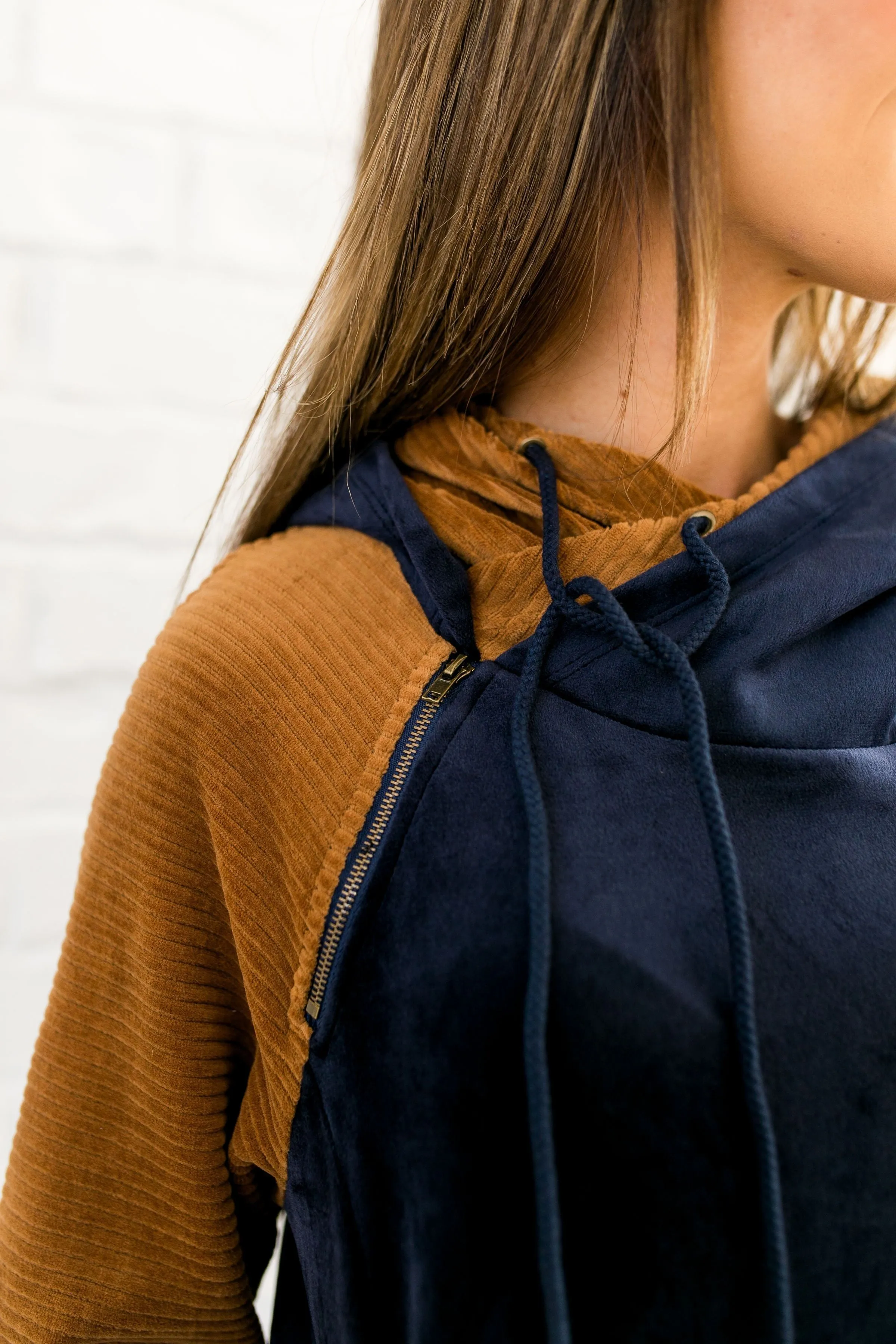 Daydreamer Velour Colorblock Hoodie - ALL SALES FINAL