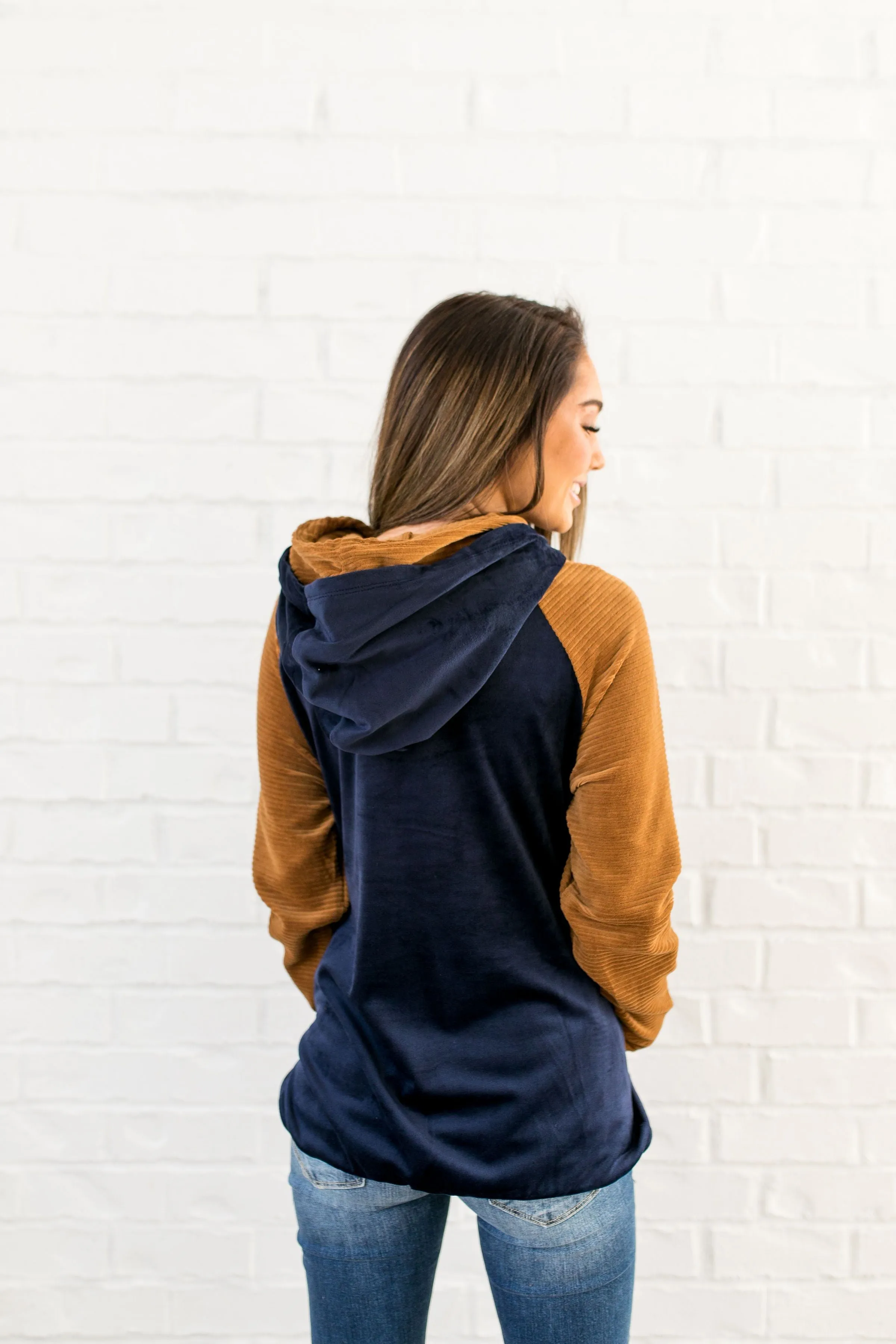 Daydreamer Velour Colorblock Hoodie - ALL SALES FINAL