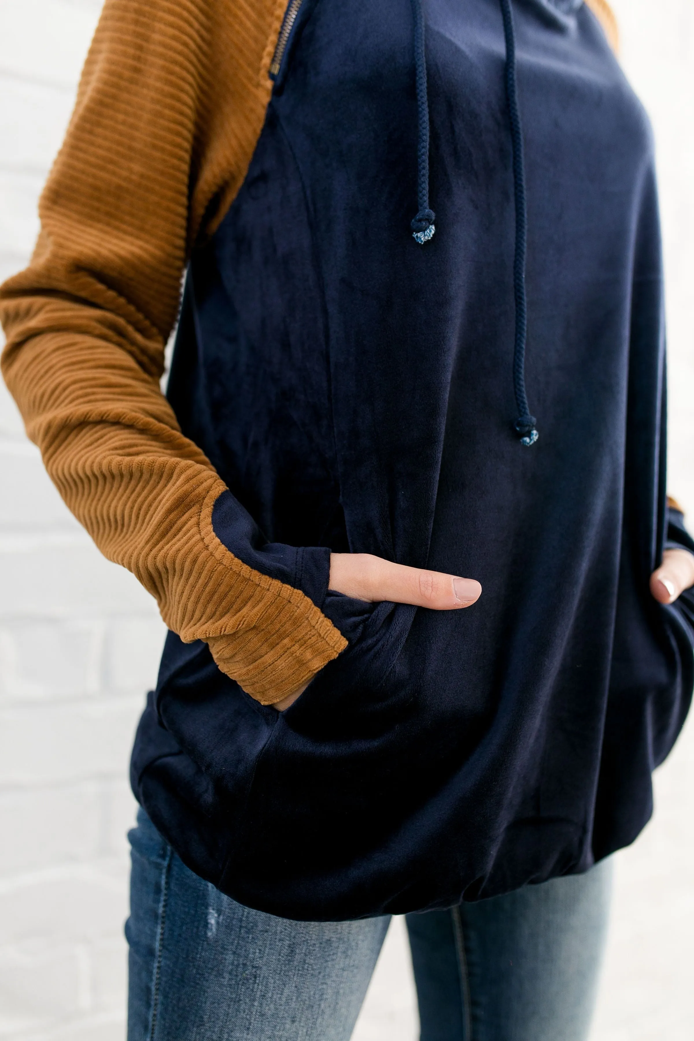 Daydreamer Velour Colorblock Hoodie - ALL SALES FINAL