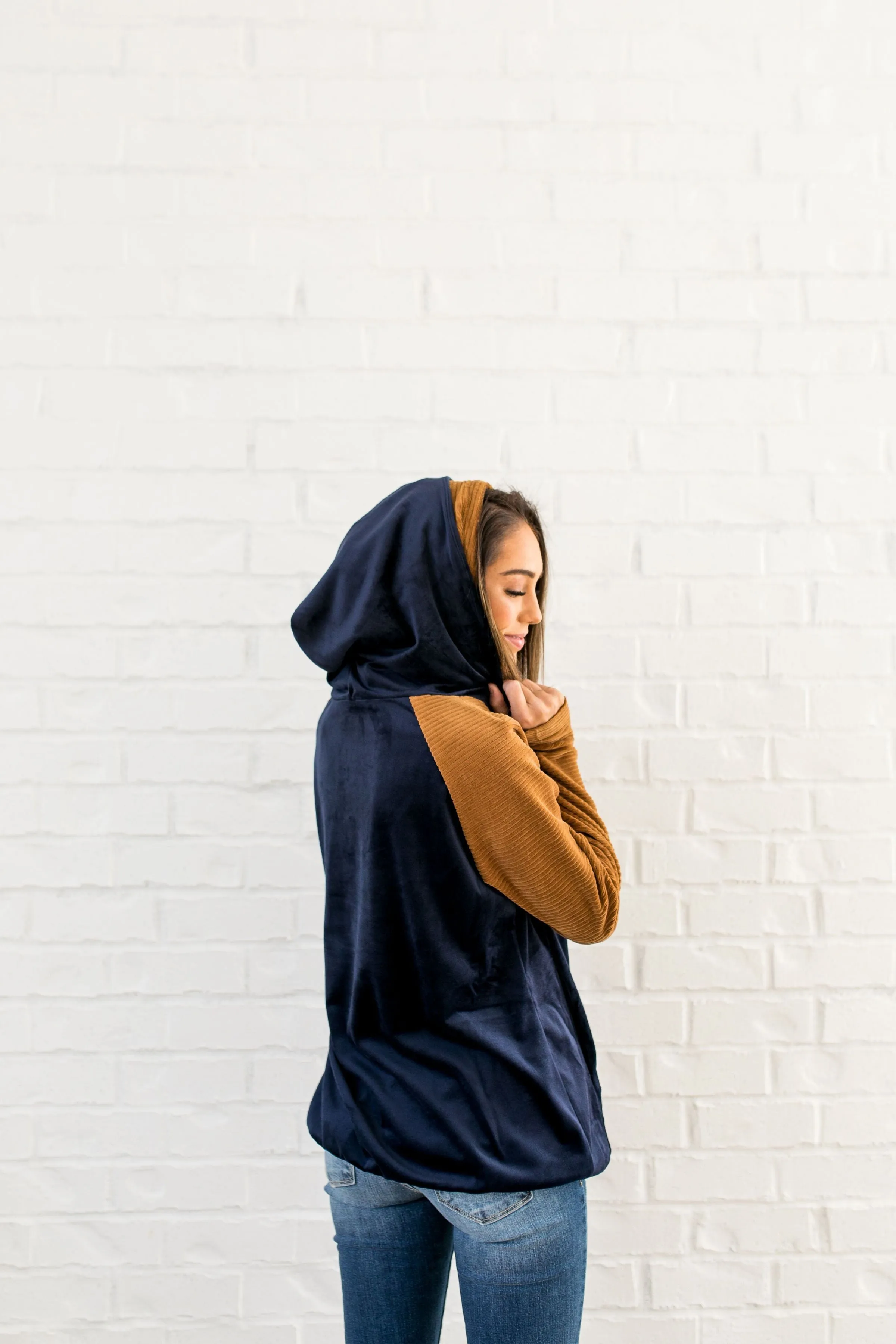 Daydreamer Velour Colorblock Hoodie - ALL SALES FINAL