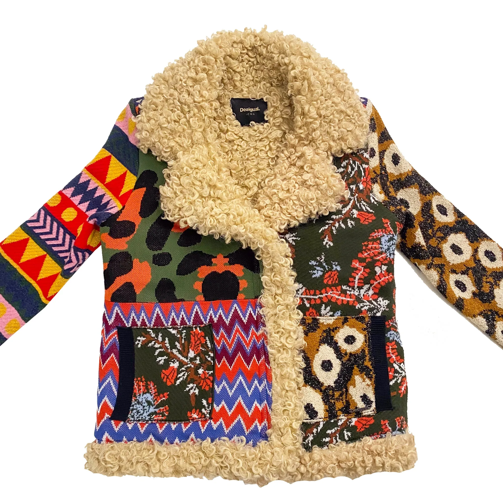 Desigual Sparrow Mixed Media Knit (XS)