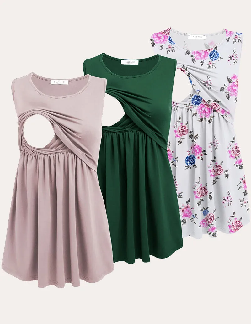 Ekouaer Nursing Tank Tops 3 Packs (US Only)