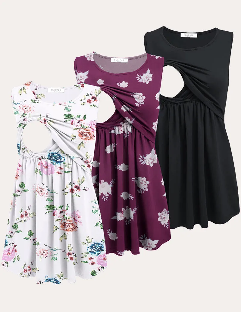 Ekouaer Nursing Tank Tops 3 Packs (US Only)