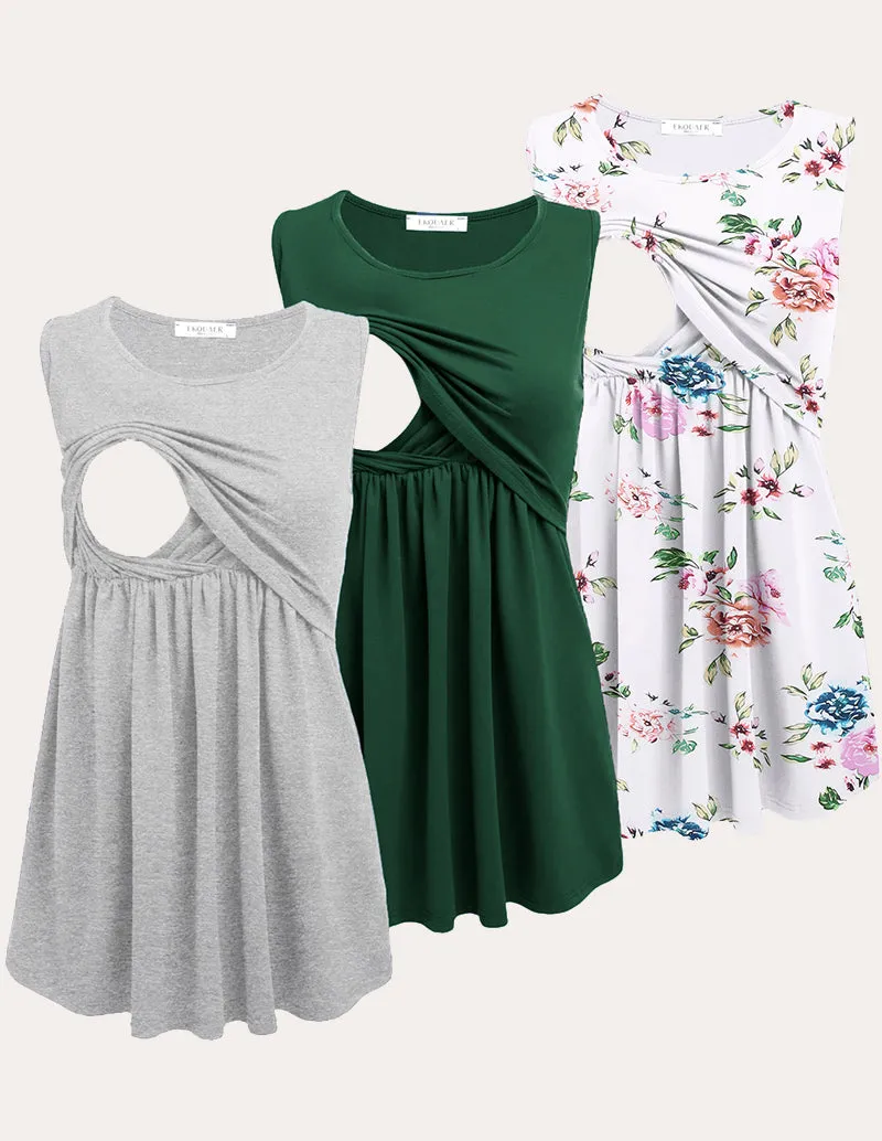 Ekouaer Nursing Tank Tops 3 Packs (US Only)