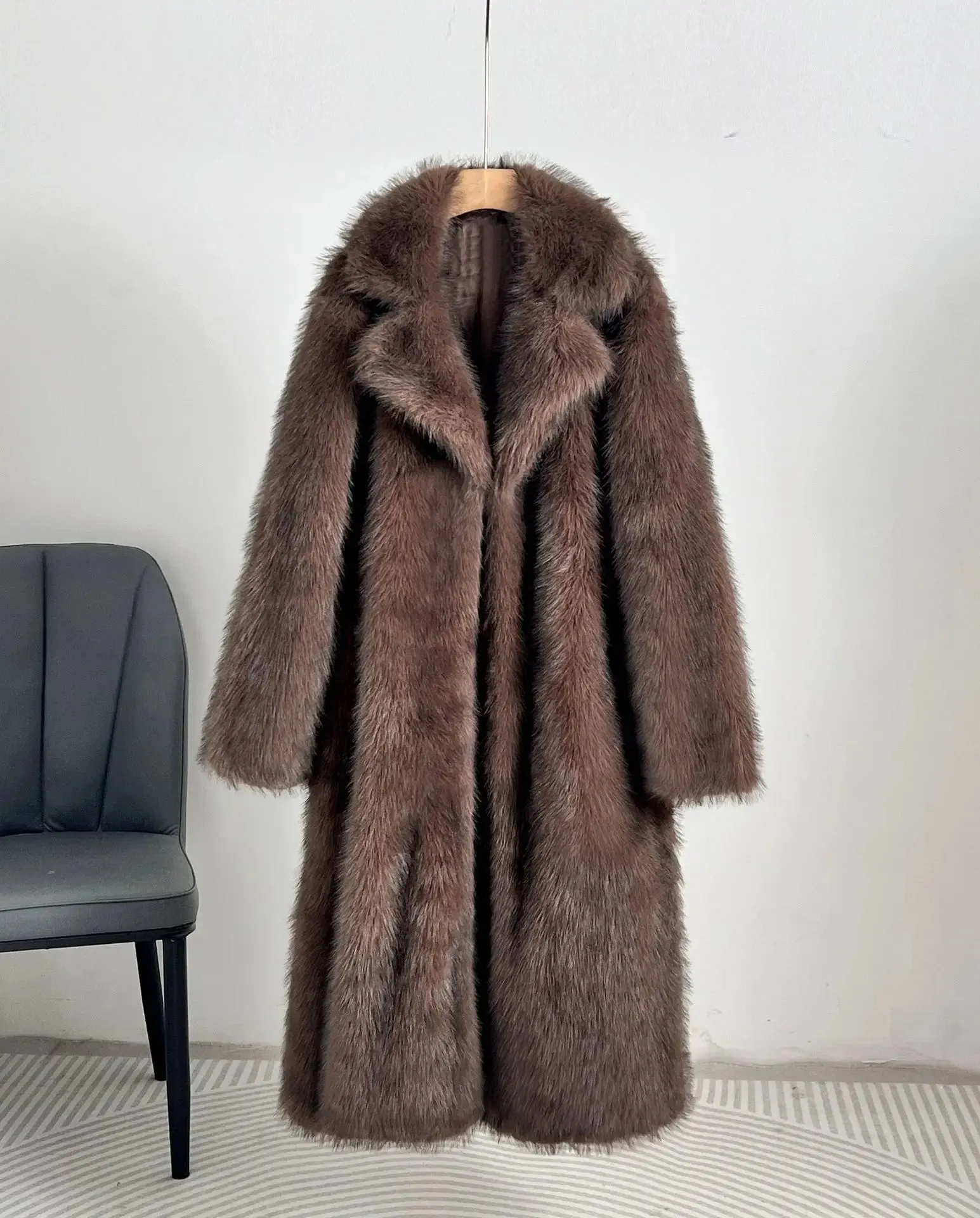 Elegant Faux Fur Coat