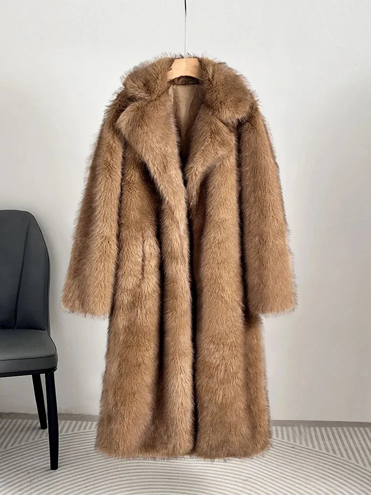 Elegant Faux Fur Coat