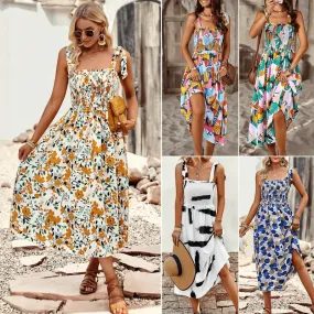 Elegant Midi-Length Strappy Dress
