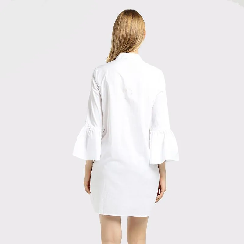 Elegant White Casual Dress