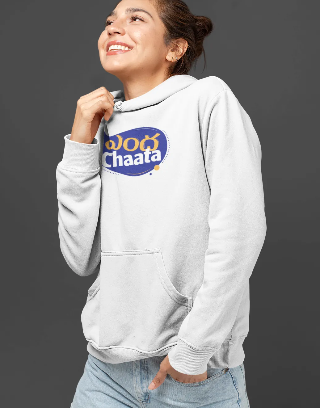 Enda Chata Unisex Hoodie White
