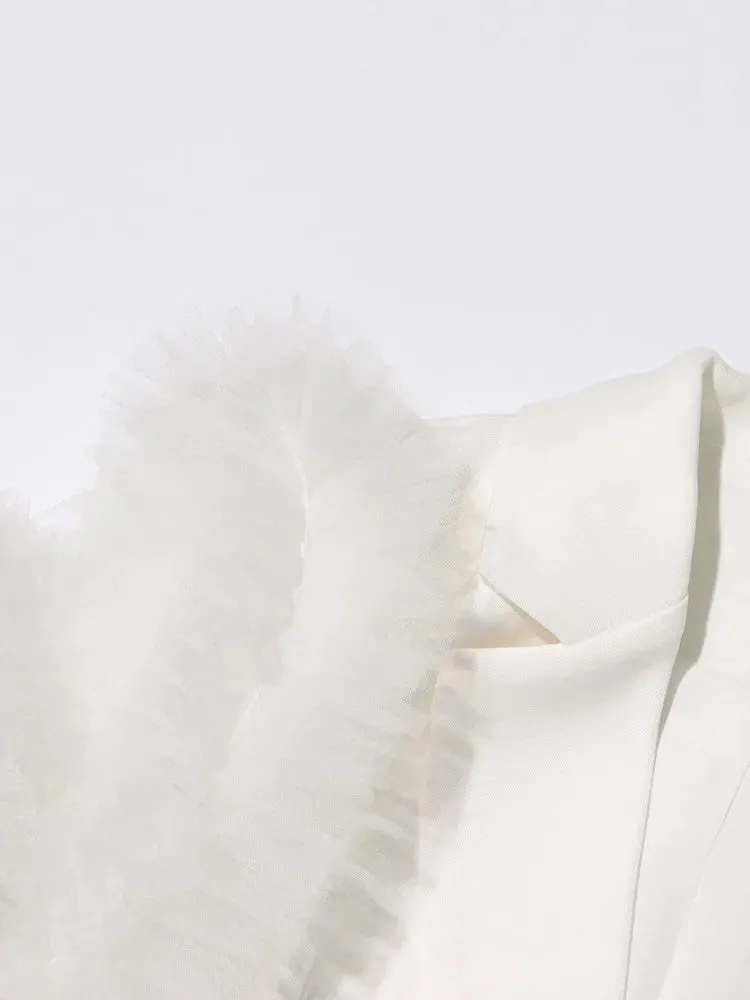 Fashion Mesh Sleeve Blazer
