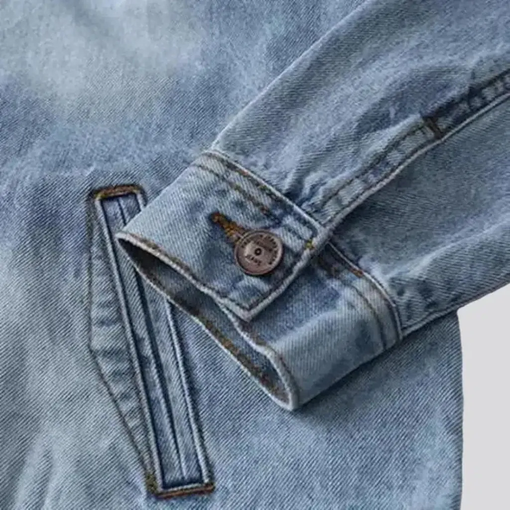 Fashion vintage denim jacket
 for men