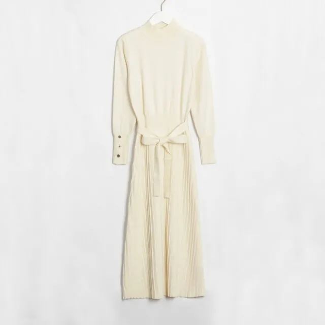 FashionSierra - Elegant Turtleneck Long Sleeve Sweater Dresses