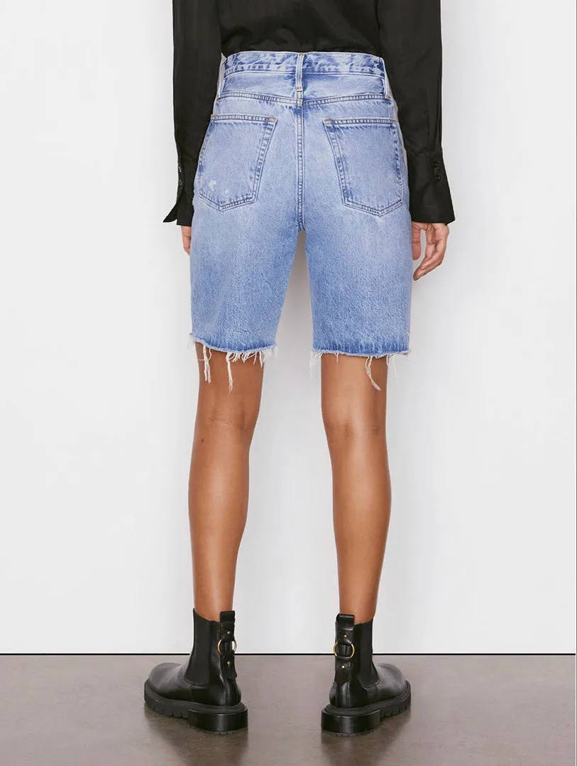 FRAME high rise bermuda short in Baines Rips