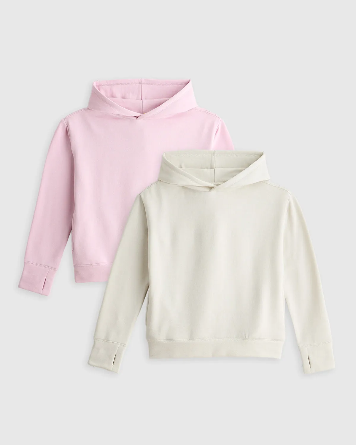 Girls SuperSoft Fleece Pullover Hoodie 2-Pack