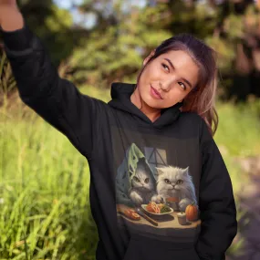 Halloween Cats Hoodie, Retro Vintage Hoodie, Cute Hoodie, Halloween Hoodie, Womens' Hoodie, Spooky Hoodie, Halloween Hoodie, Cat Hoodie