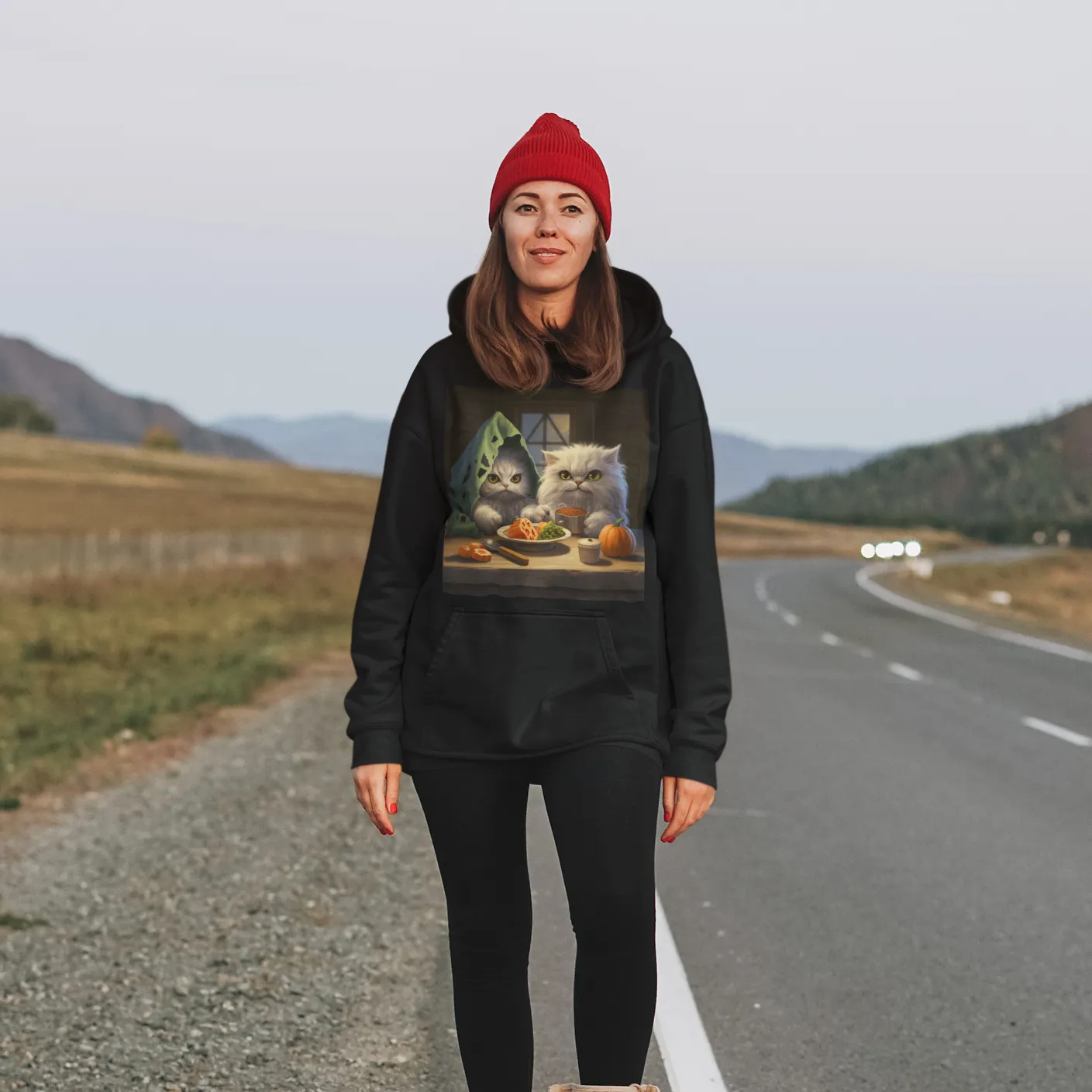 Halloween Cats Hoodie, Retro Vintage Hoodie, Cute Hoodie, Halloween Hoodie, Womens' Hoodie, Spooky Hoodie, Halloween Hoodie, Cat Hoodie