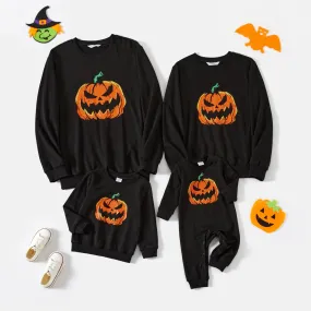 Halloween Family Matching Pumpkin Print Tops