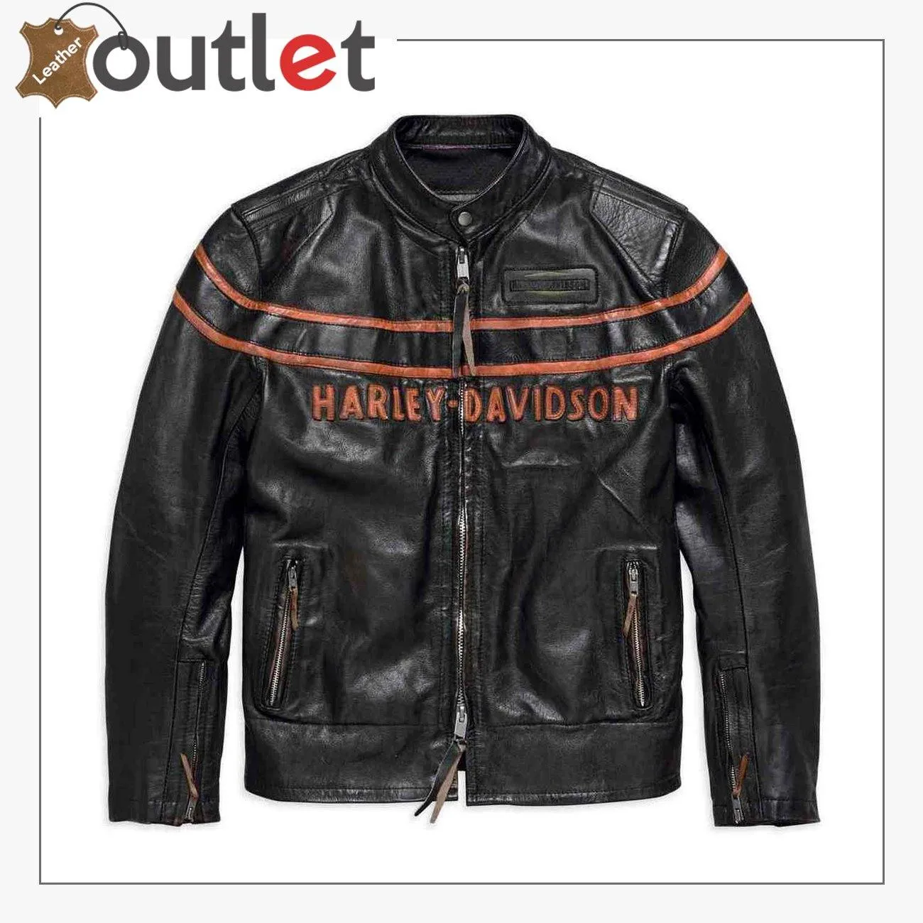 Harley-Davidson Men's Double Ton Slim Fit Leather Jacket