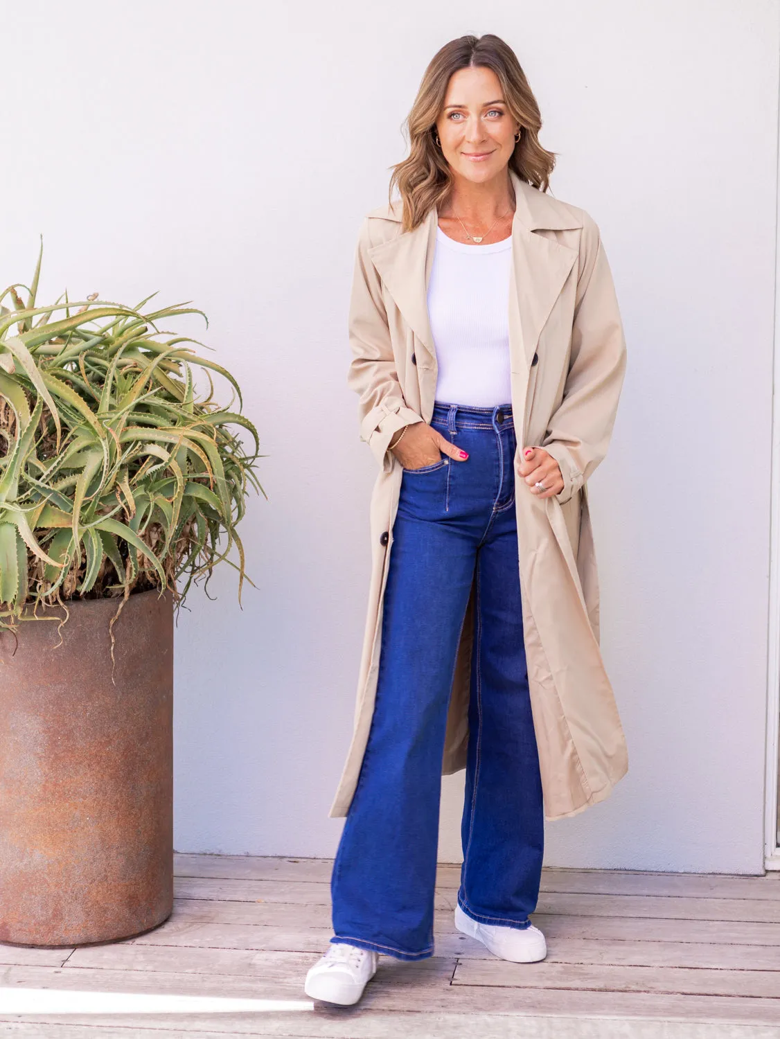 Hudson Wide Leg - Dark Denim