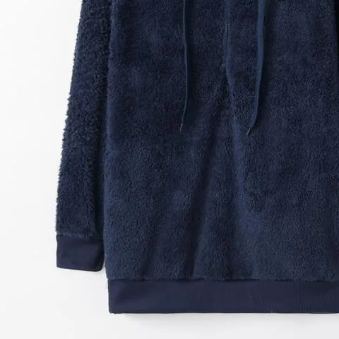 In The Clouds Quarter-Zip Teddy Hoodie