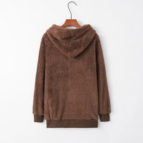 In The Clouds Quarter-Zip Teddy Hoodie