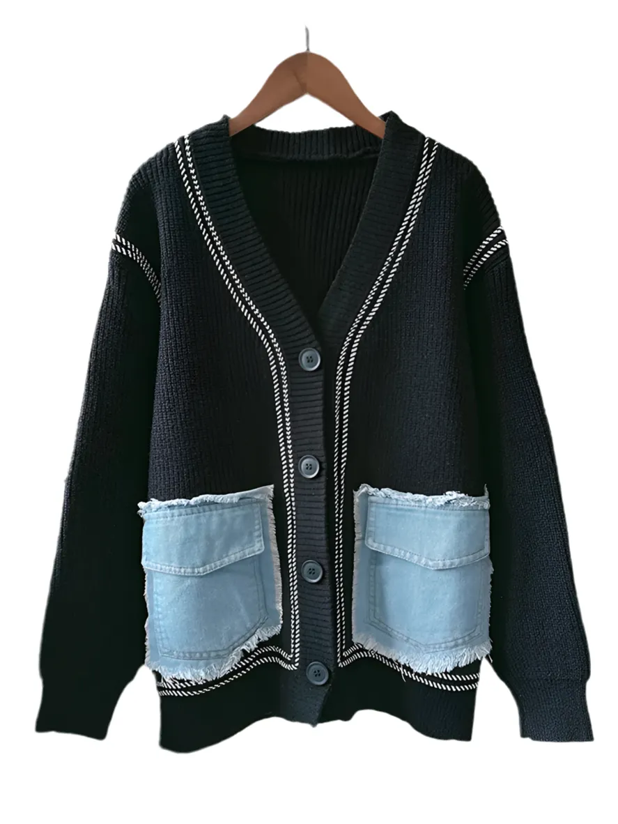 Karly Denim Pockets Cardigan