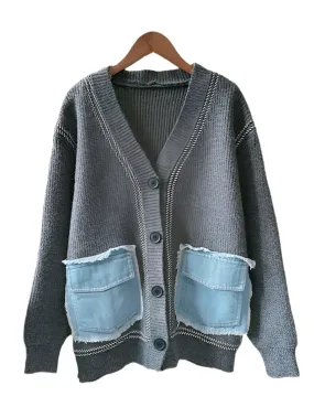 Karly Denim Pockets Cardigan