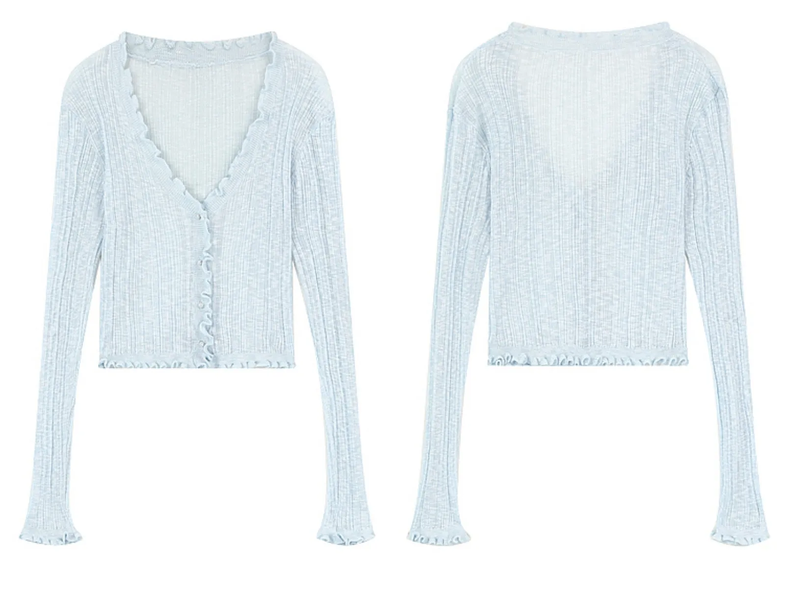 Korean Breathable Hollow Cardigan Top